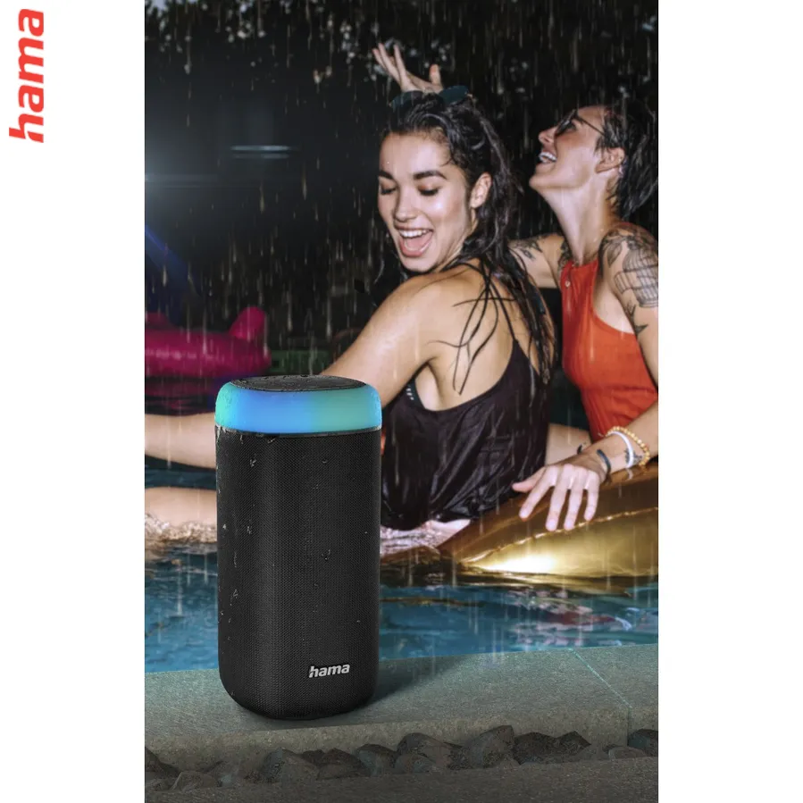 Hama Bluetooth reproduktor Shine 2.0, LED podsvietenie, IPX 4, čierny