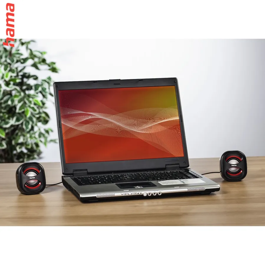Hama reproduktory k notebooku Sonic Mobil 183, čierna/červená