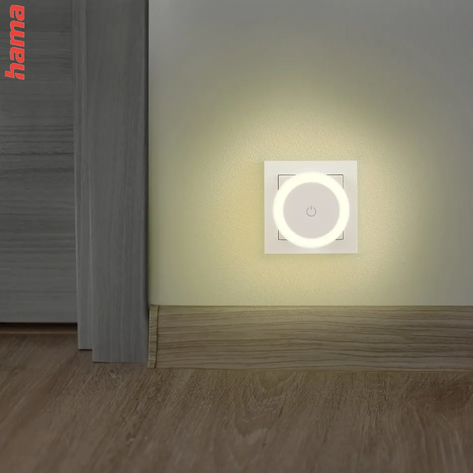 Hama Touch Switch, nočné/orientačné LED svetlo, do zásuvky, dotykový senzor vypnutia/zapnutia