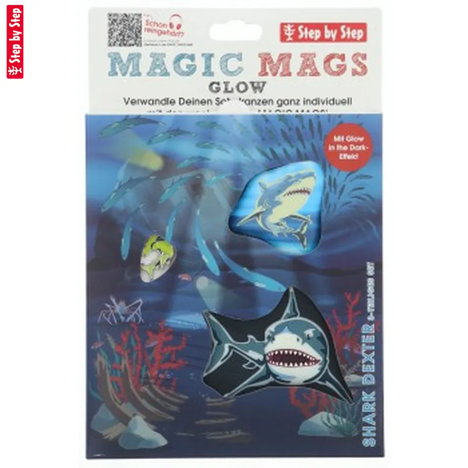Doplnkový set obrázkov MAGIC MAGS Glow Shark Dexter k aktovkám GRADE, SPACE, CLOUD, 2v1 a KID