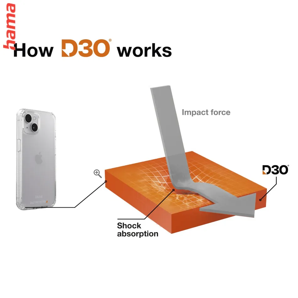 Hama Extreme Protect, kryt pre Apple iPhone 14, materiál D3O®, nezažltne, priehľadný  