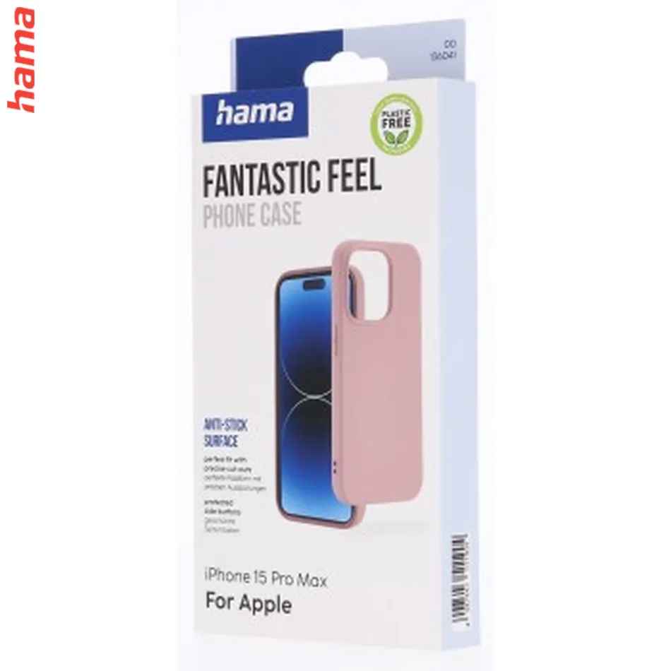 Hama Fantastic Feel, kryt pre Apple iPhone 15 Pro Max, hebký povrch, farba nude  