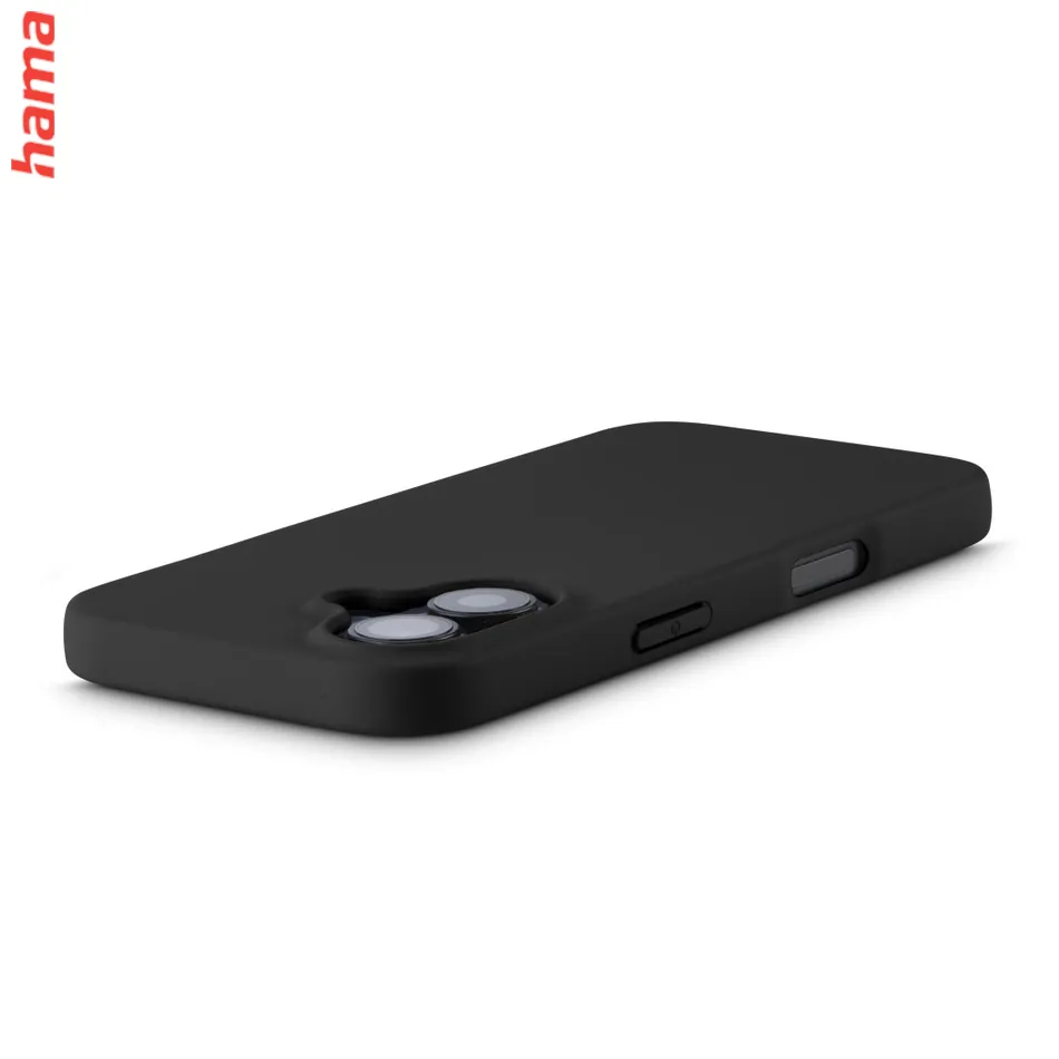 Hama Fantastic Feel, kryt pre Apple iPhone 16 Plus, hebký povrch, čierny  
