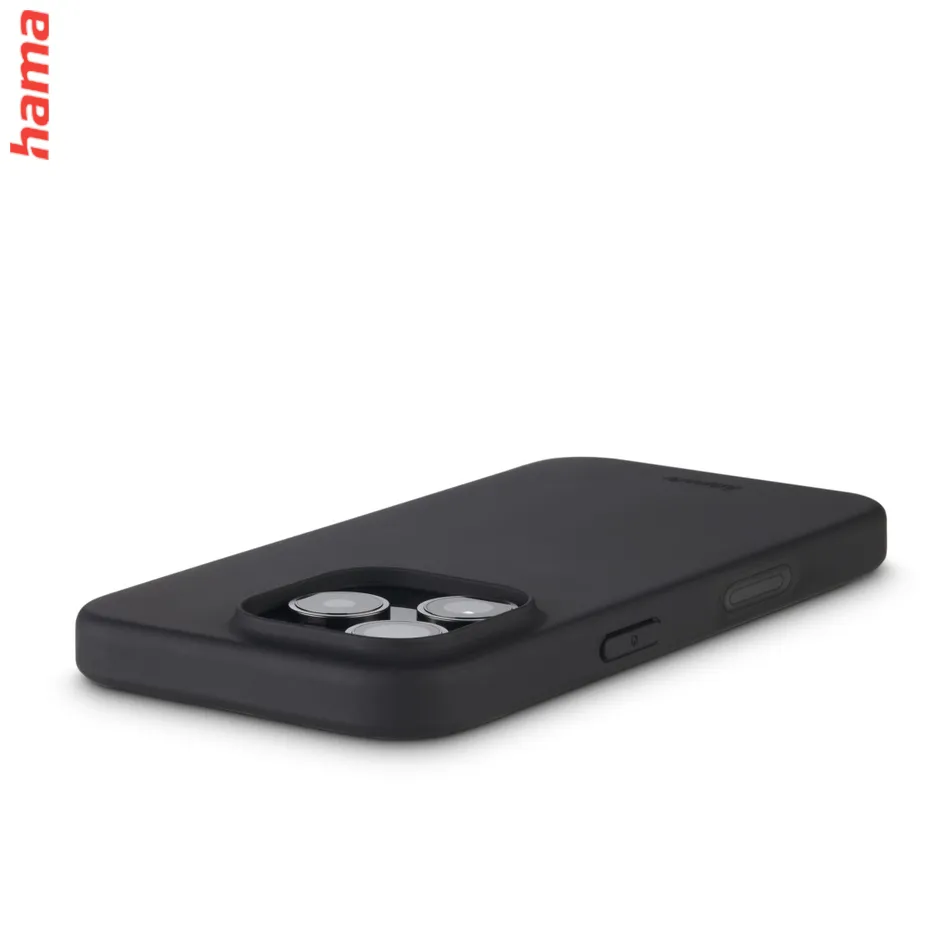 Hama Fantastic Feel, kryt pre Apple iPhone 16 Pro, hebký povrch, čierny  