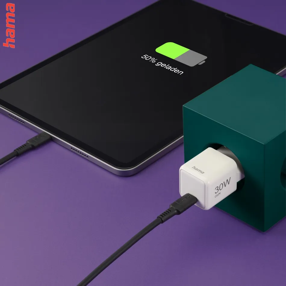 Hama rýchla USB nabíjačka, USB-C PD/QC 30 W, super-mini  
