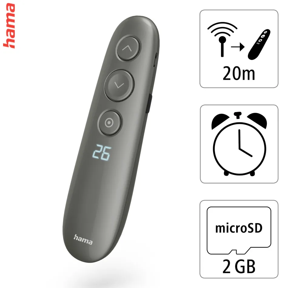 Hama bezdrôtový virtuálny prezentér Spot-Pointer V2, softvér, microSD karta