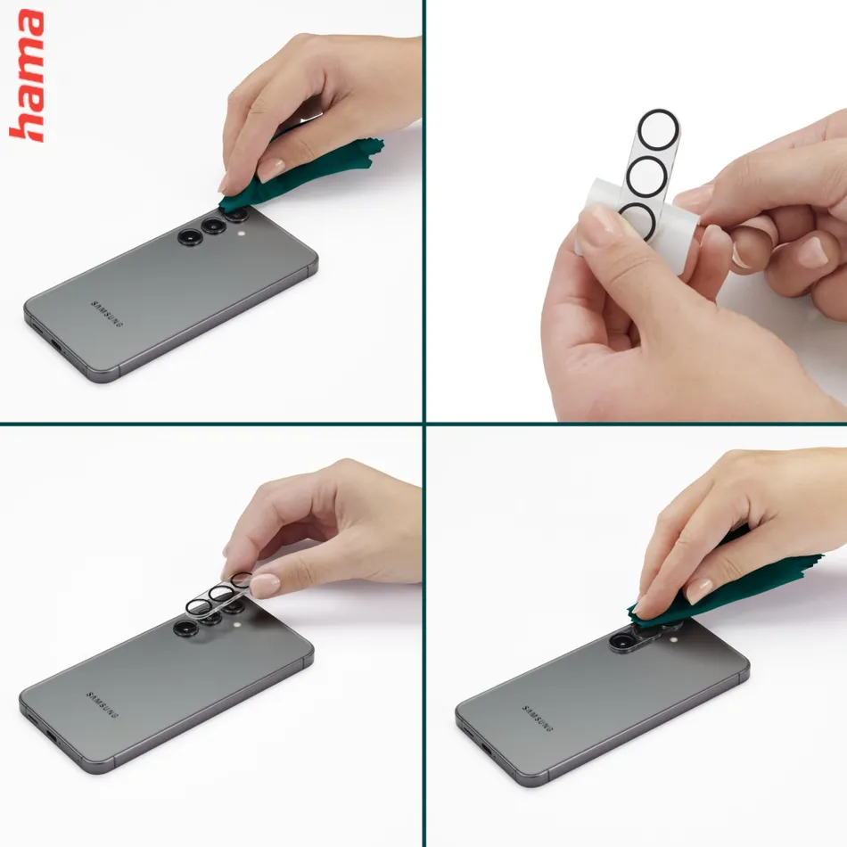 Hama Cam Protect, ochranné sklo fotoaparátu pre Samsung Galaxy S25 Edge, priehľadné