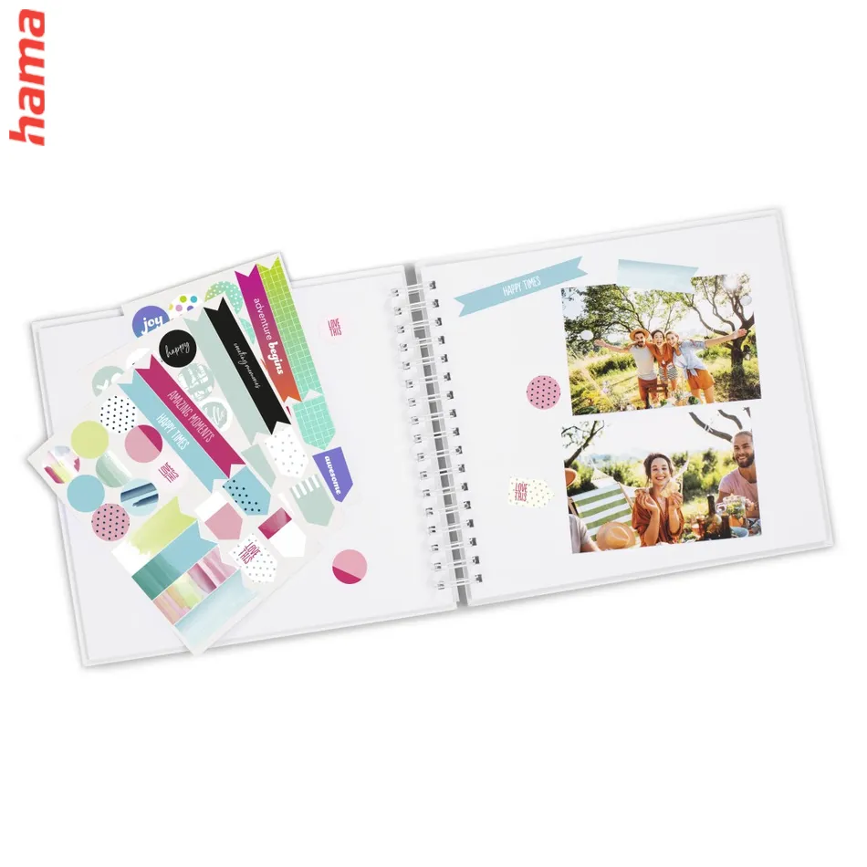 Hama kreatívny set - špirálový album + 3 hárky nálepiek (denník DIY)