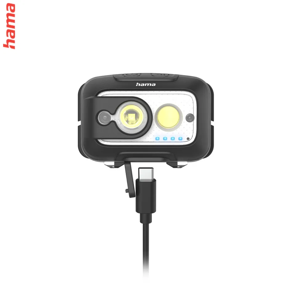 Hama HL500-C, LED čelovka, nabíjateľná, svietivosť 500 lm, dosvit 110 m, IP44