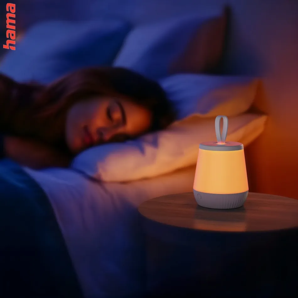 Hama Mobile, nočné/orientačné LED svetlo, prenosné, nabíjacie, časovač, stmievanie, RGBW, IP44
