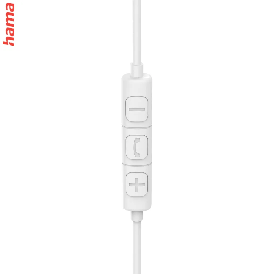 Hama USB-C slúchadlá s mikrofónom Fun C, uzavreté, biele