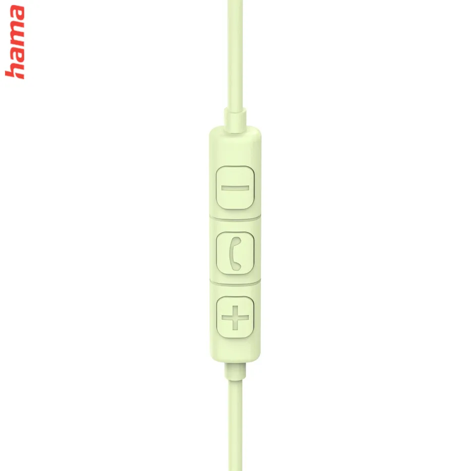 Hama USB-C slúchadlá s mikrofónom Fun C, uzavreté, zelené