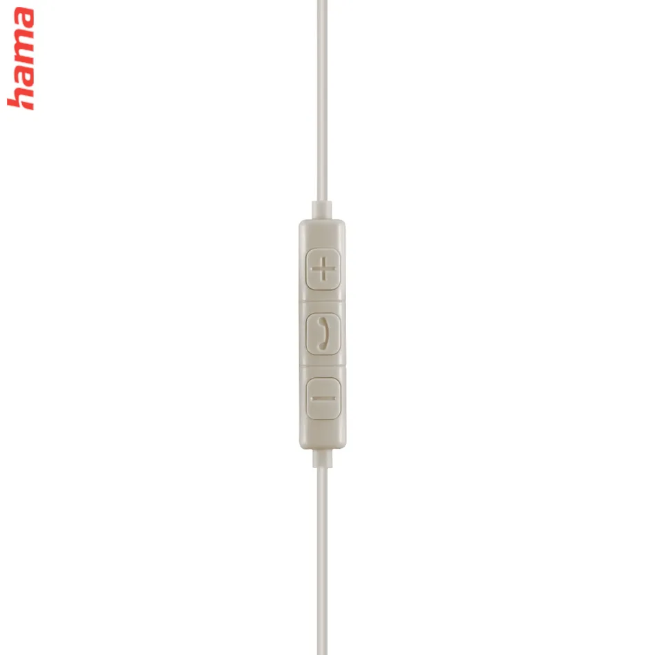Hama USB-C slúchadlá s mikrofónom Calm, mini štuple, béžové
