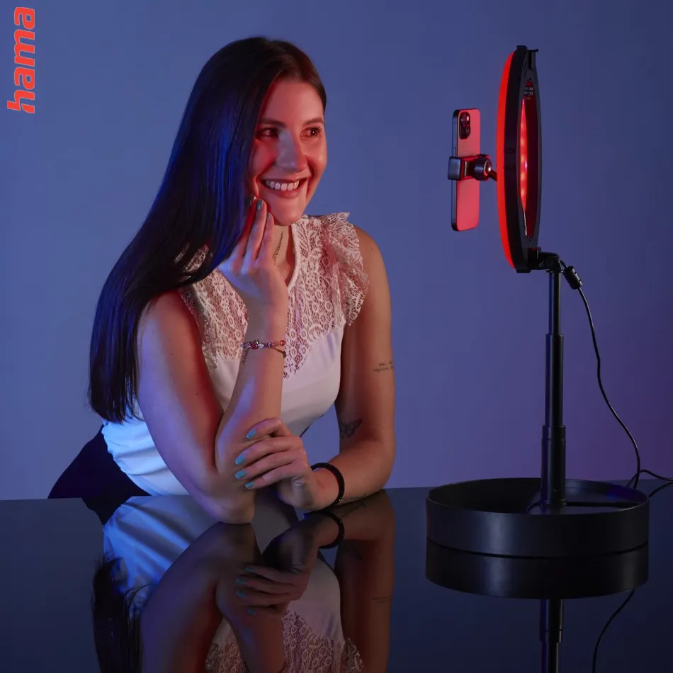 Hama SpotLight FoldUp RGB 102, kruhové LED svetlo 10,2