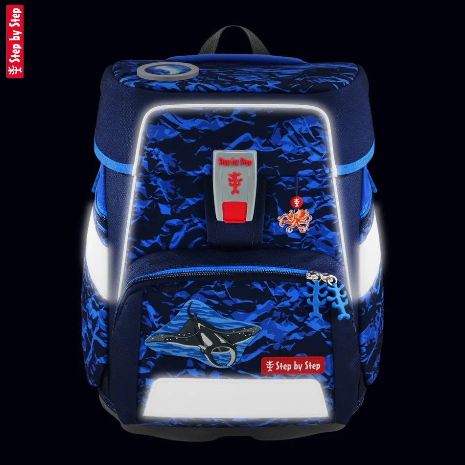 Školská aktovka Step by Step SPACE, Manta Rio - 5-dielny set, AGR certifikát