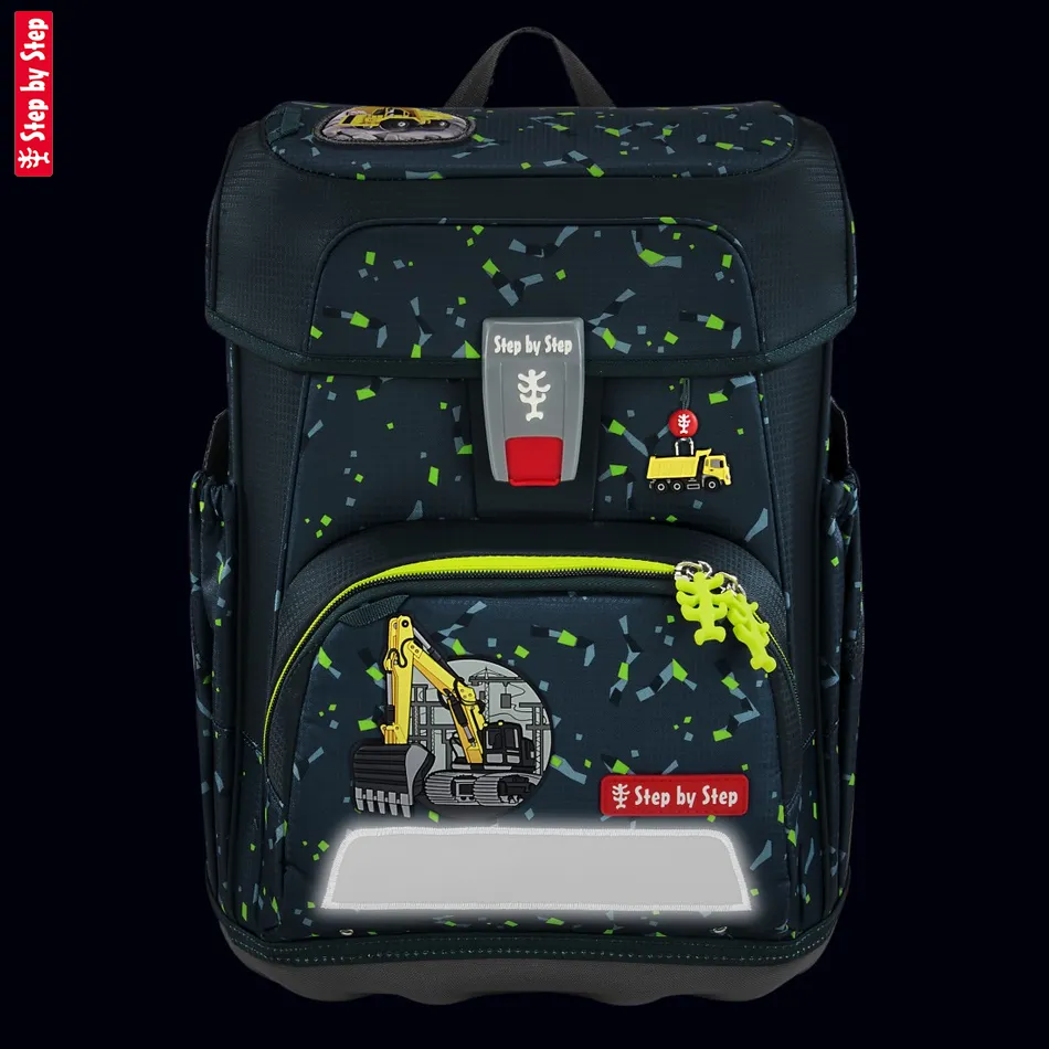 Školská aktovka Step by Step CLOUD, Bagger Rocco – 5-dielny set, AGR certifikát