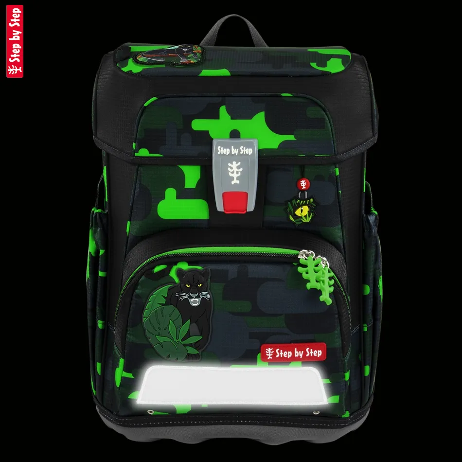 Školská aktovka Step by Step CLOUD, Black Cat Chiko - 5-dielny set, AGR certifikát