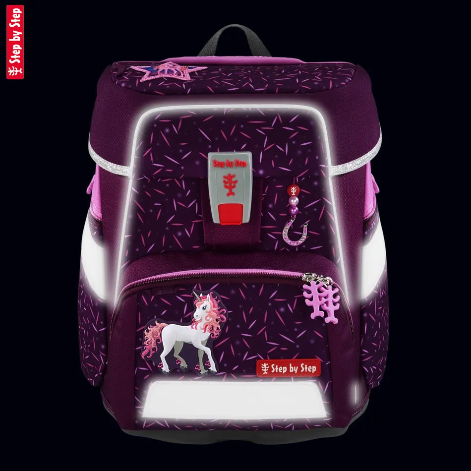 Školská aktovka Step by Step SPACE, Pretty Unicorn - 5-dielny set, AGR certifikát