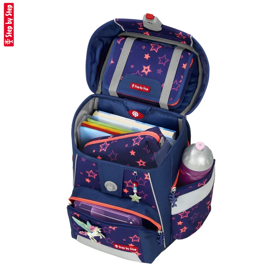 Školská taška Step by Step SPACE SHINE, Pegasus Night Nuala - 5-dielny set, AGR certifikát