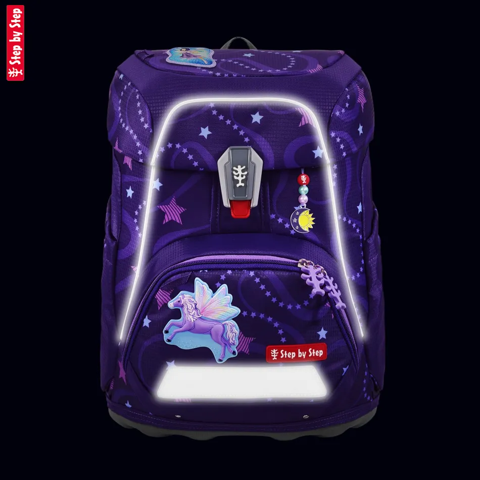 Školská aktovka Step by Step FIT, Pegasus Emily - 5-dielny set, AGR certifikát
