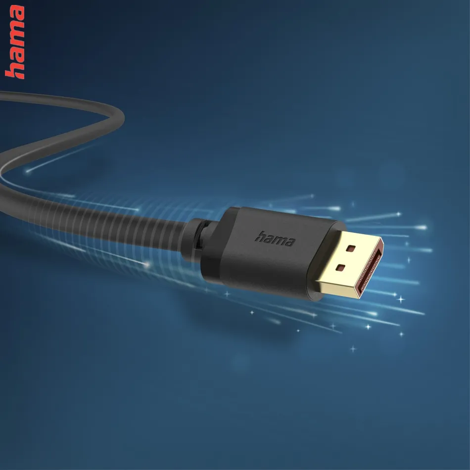 Hama DisplayPort 2.1 kábel UHD/16K, 80 Gb/s, 2 m