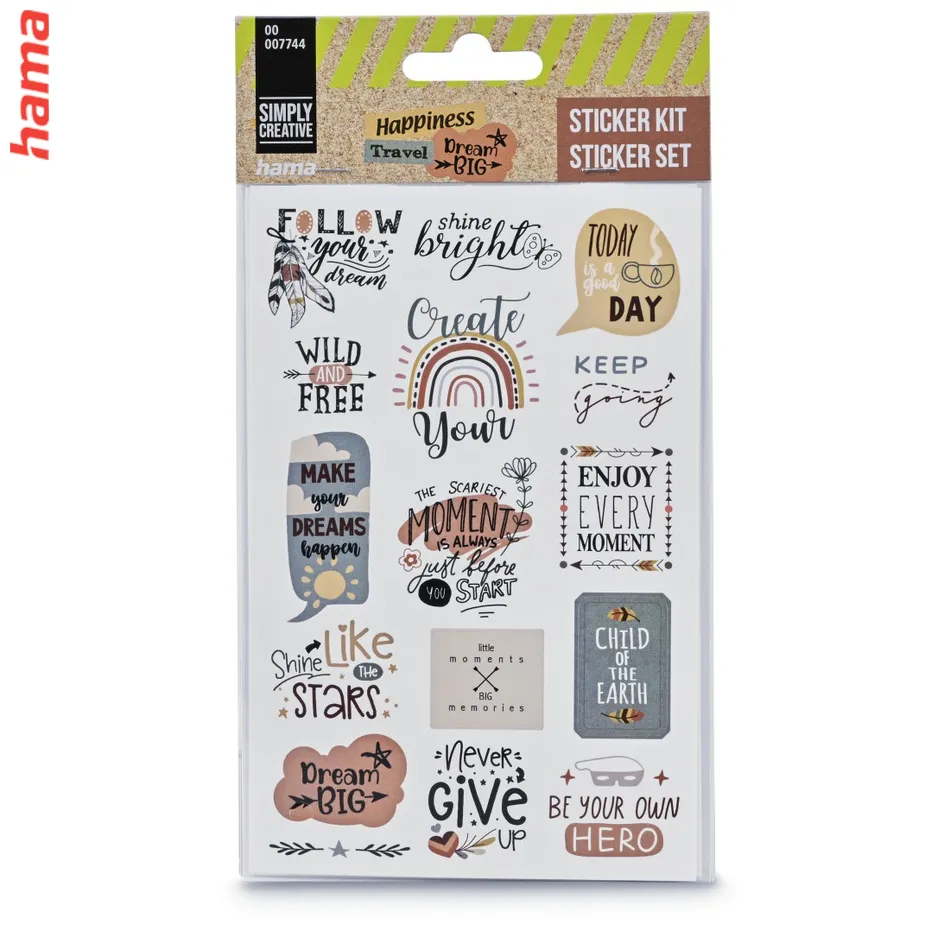 Scrapbook Hama samolepky pre kreatívnu tvorbu 6 hárkov