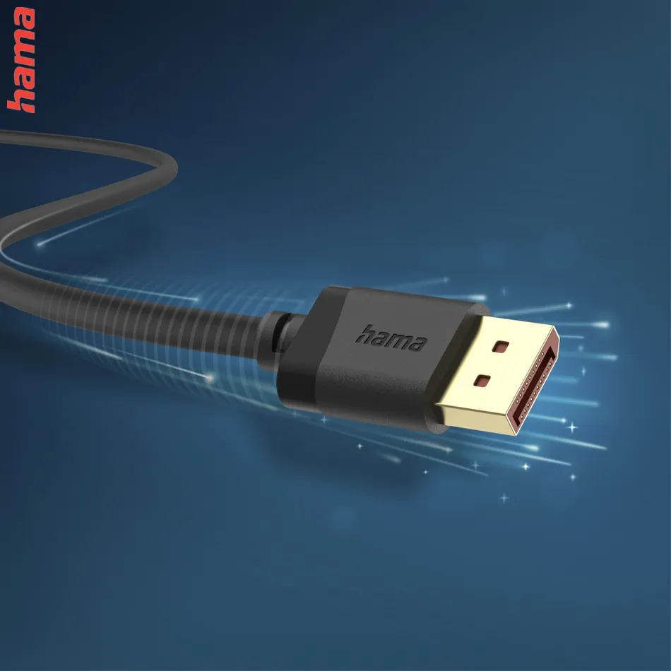 Hama DisplayPort 2.1 kábel UHD/8K, 40 Gb/s, 2 m