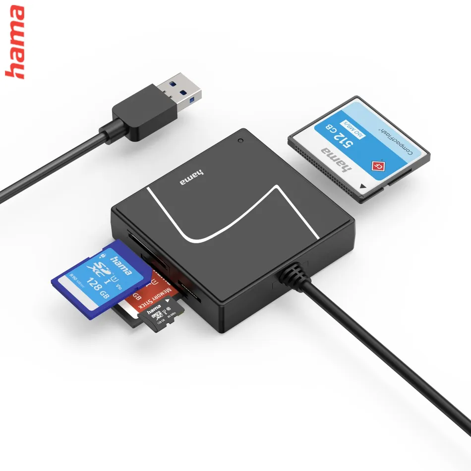 Hama čítačka kariet USB 3.2 Gen1, USB-A, USB-C adaptér, SD/CF/MS