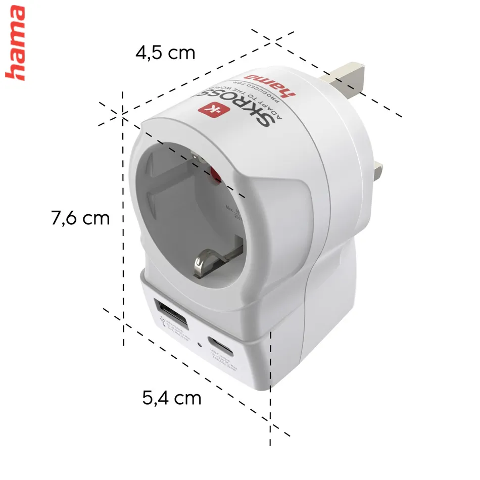 Hama Travel Adapter, 