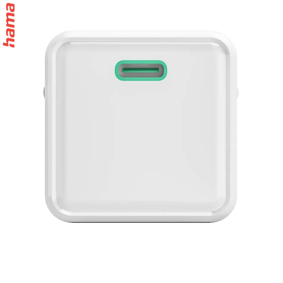 Hama Fast Charger, GaN, USB-C, Super-Mini Charger, PD, 65 W, white
