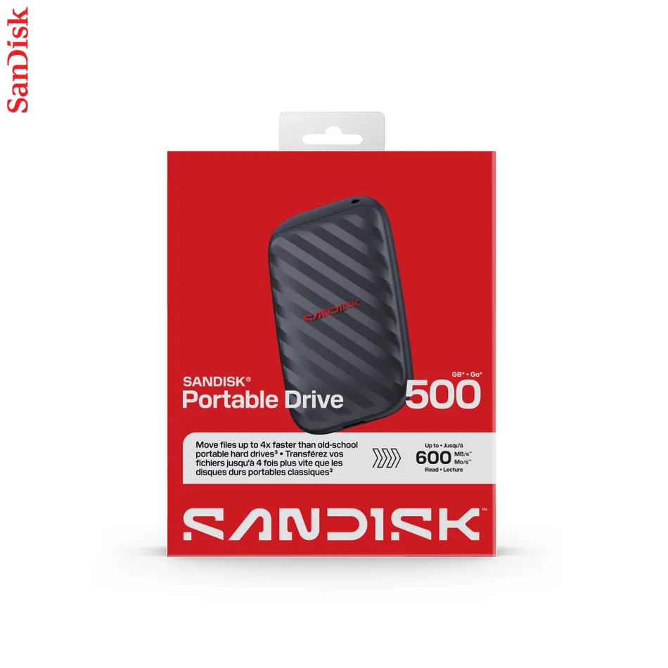 SSD Portable Drive 500GB, USB 3.2 Gen 2, 600MB/s