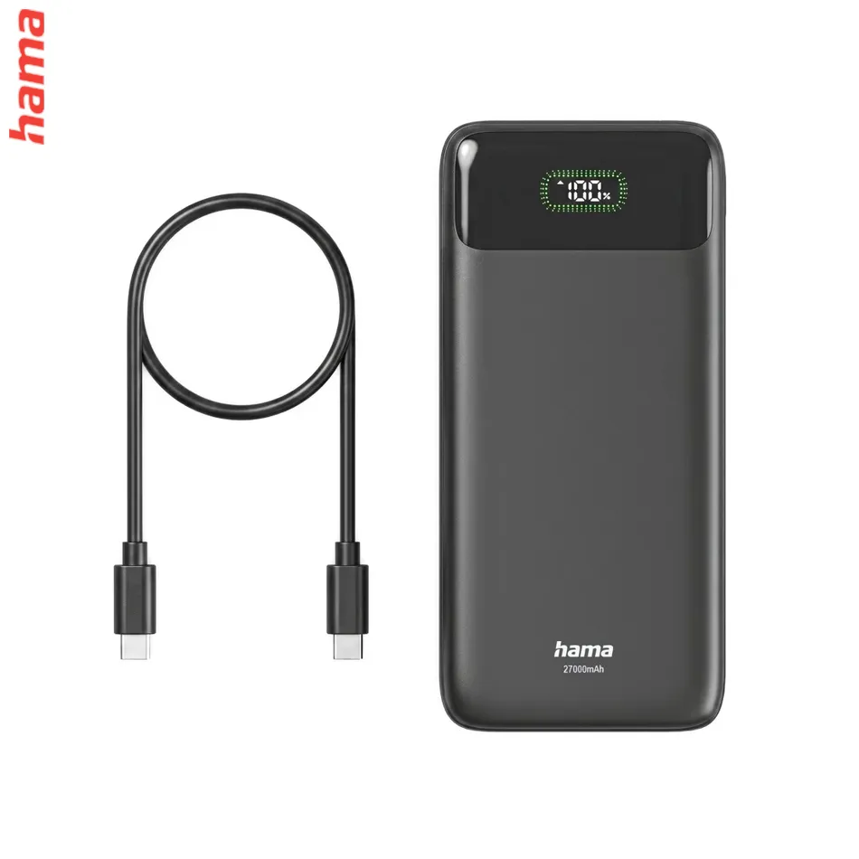 PD70-W65 powerbanka, 27000 mAh, 65 W, 2x USB-C, 1x USB-A, displej