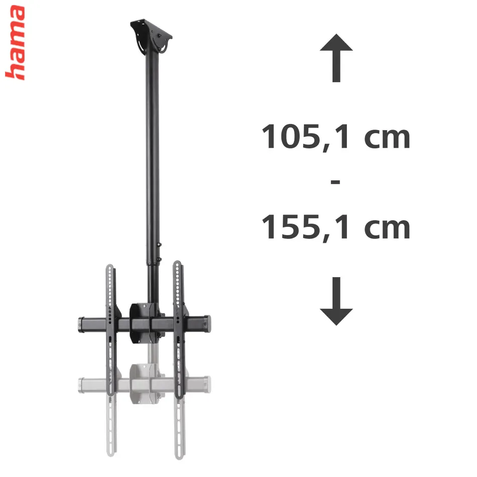 Hama stropný držiak na TV, otočný, 400x400, do 165 cm (65 palcov), do 50 kg