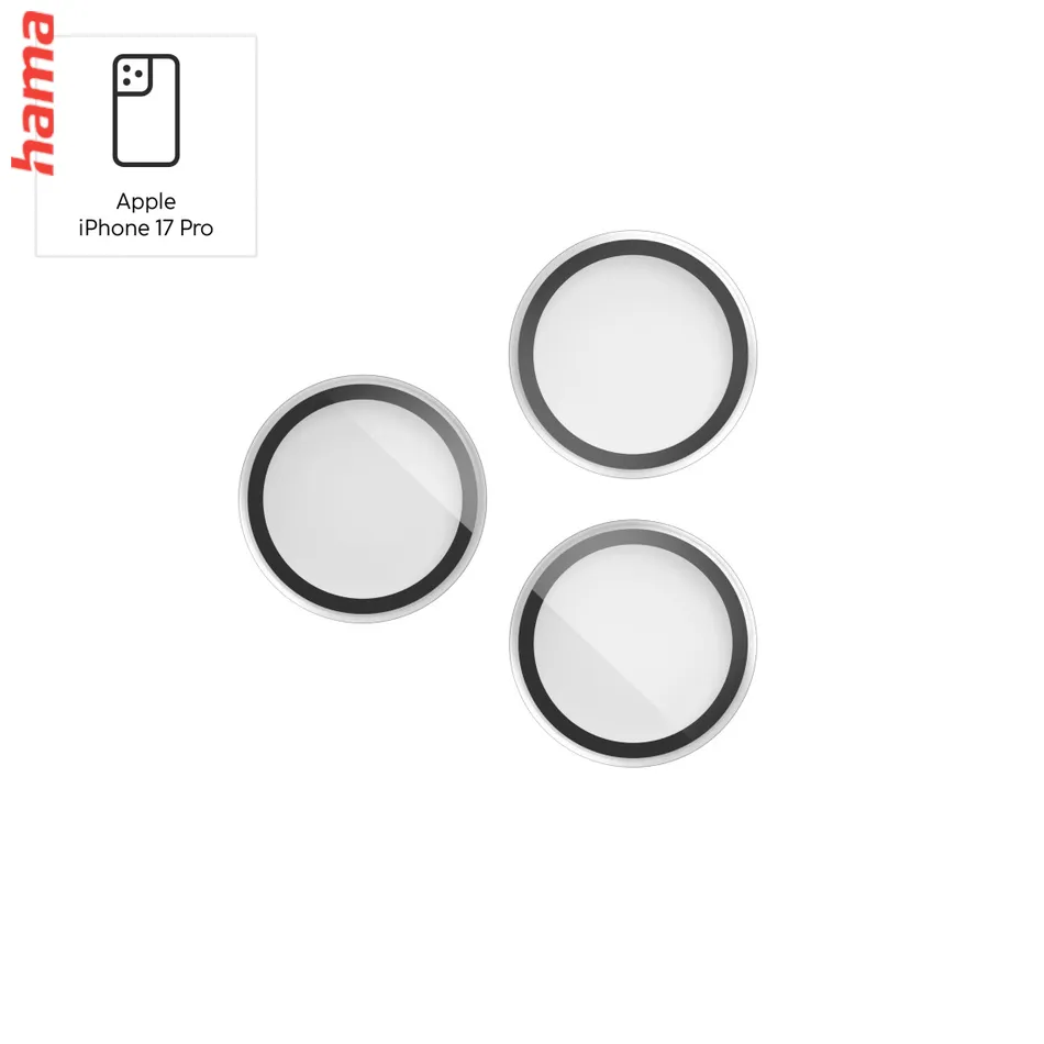 Hama sklo na kameru iPhone 17 Pro/Pro Max Lens Protect, 3 ks