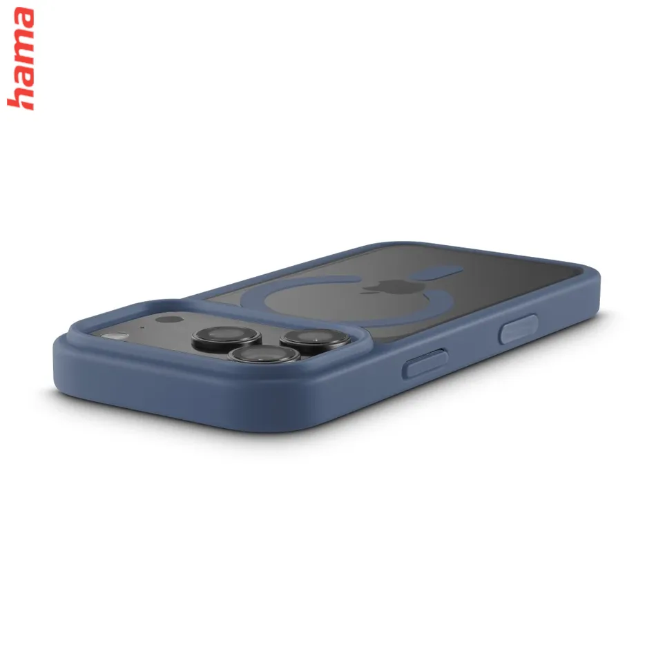 Hama Kryt na iPhone 17 Pro/18 Pro Frame Protect, magnetický modrý rám