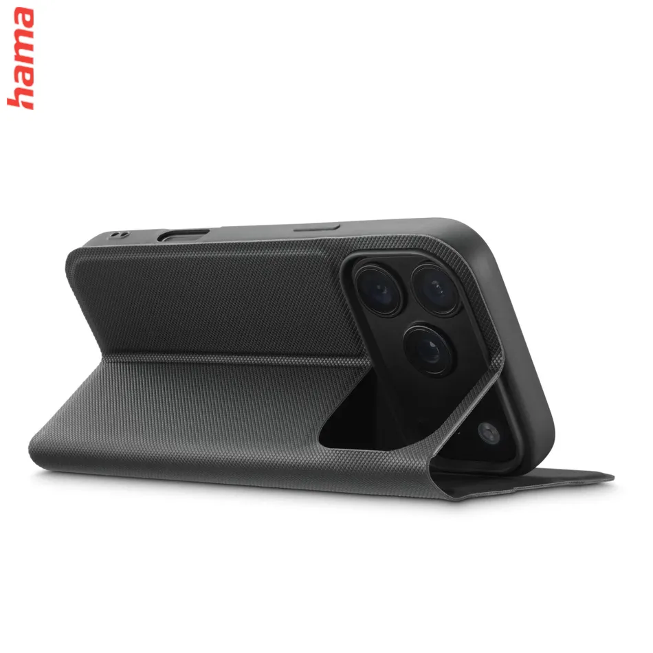 Hama Obal na iPhone 17 Pro Max/18 Pro Max Daily Protect, knižkový čierny