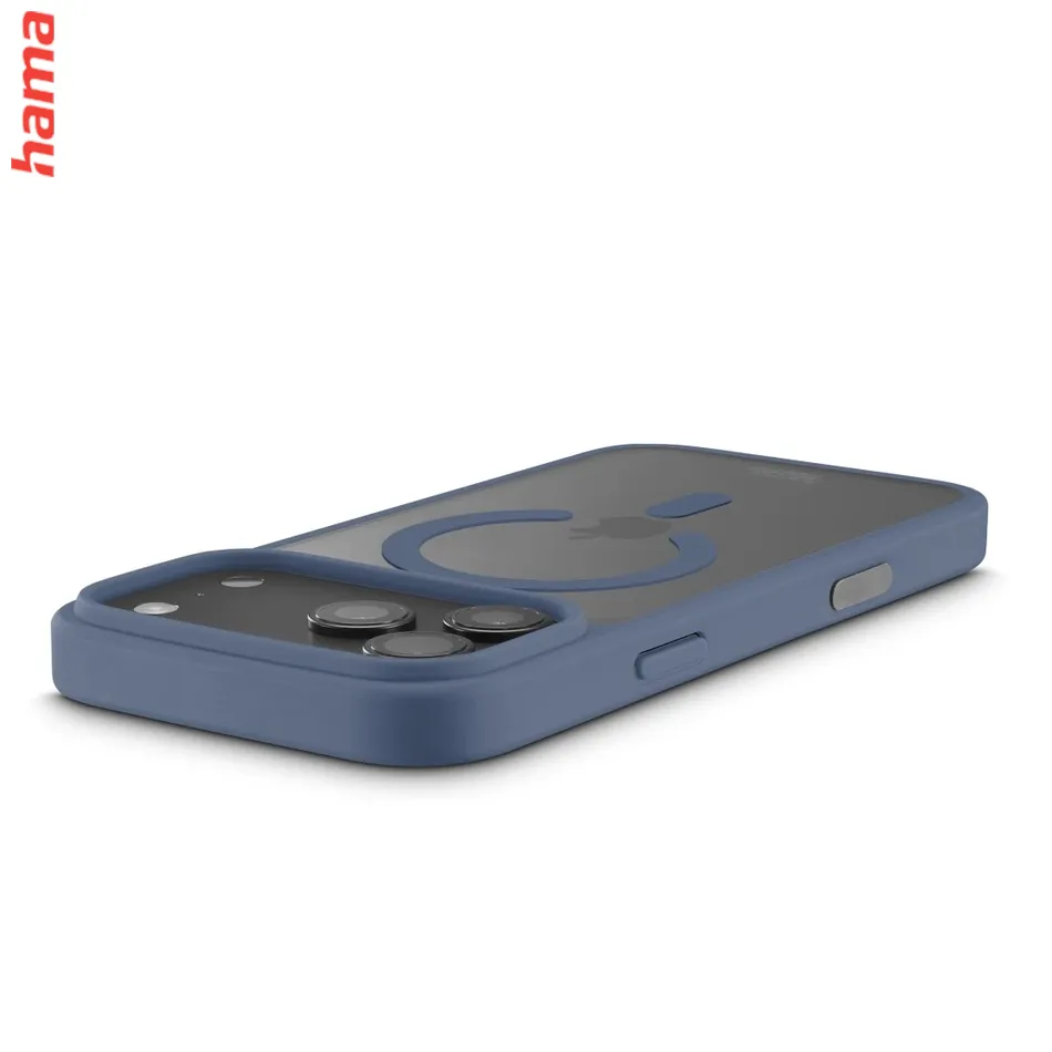 Hama Kryt na iPhone 17 Pro Max/18 Pro Max Frame Protect, magnetický modrý rám