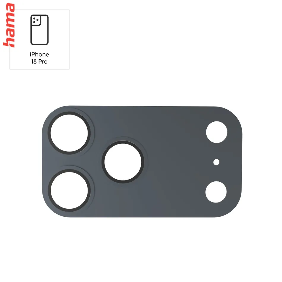 Hama Ochranné sklo na fotoaparát iPhone 18 Pro Cam Protect Pro, tmavošedé