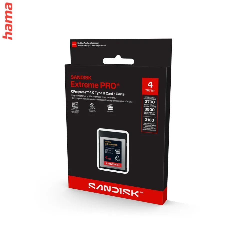 SanDisk Extreme PRO CFexpress Type B 4.0 4 TB, 3700/3500 MB/s