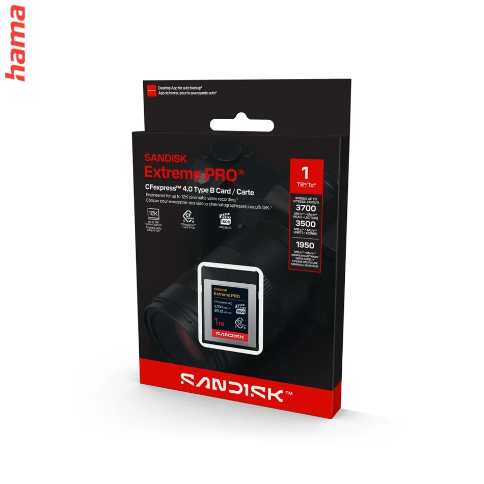 SanDisk Extreme PRO CFexpress Type B 4.0 1 TB, 3700/3500 MB/s