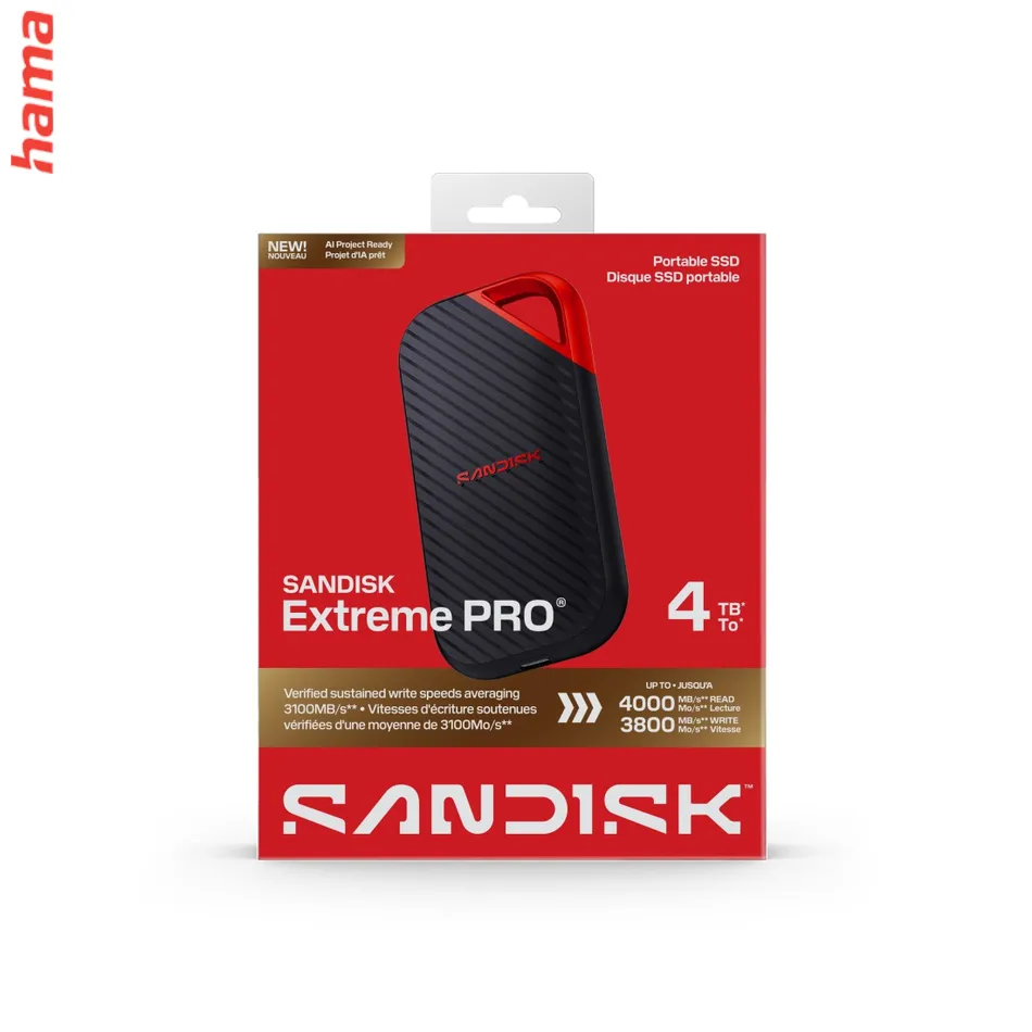 SanDisk Extreme PRO Portable SSD 4 TB, externý SSD disk, USB-C, 4000 MB/s