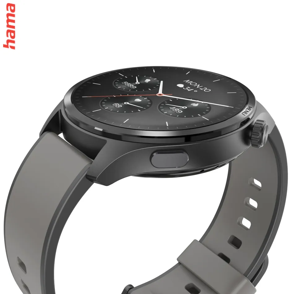 Hama 9000, smart hodinky, GPS, AMOLED 1,43
