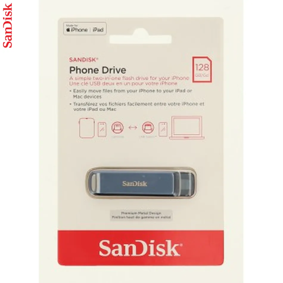 SanDisk iXpand Phone Drive USB Type-C Metallic Sky 128 GB