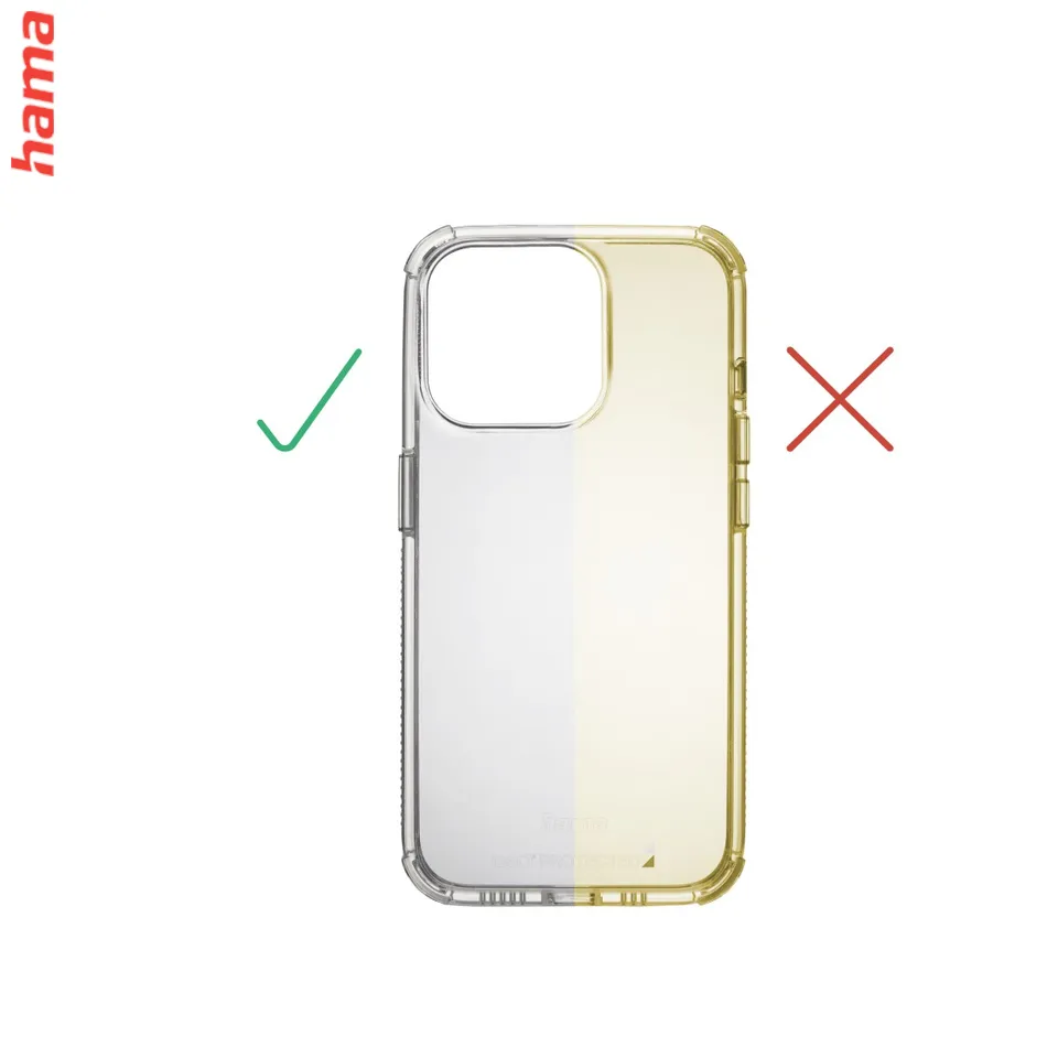 Hama Extreme Protect, kryt pre Apple iPhone 13 Pro, materiál D3O®, nezažltne, priehľadný  