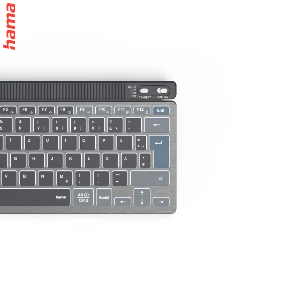 Hama bezdrôtová Multi Device klávesnica WK-700, extra kompaktná, nabíjacia
