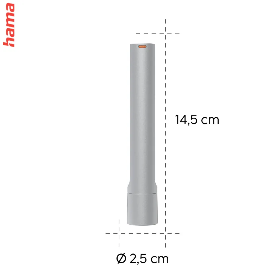Hama FL120, LED baterka, hliníková, 120 lm / 50 m, 3 režimy svietenia, pútko na ruku, vr. batérií