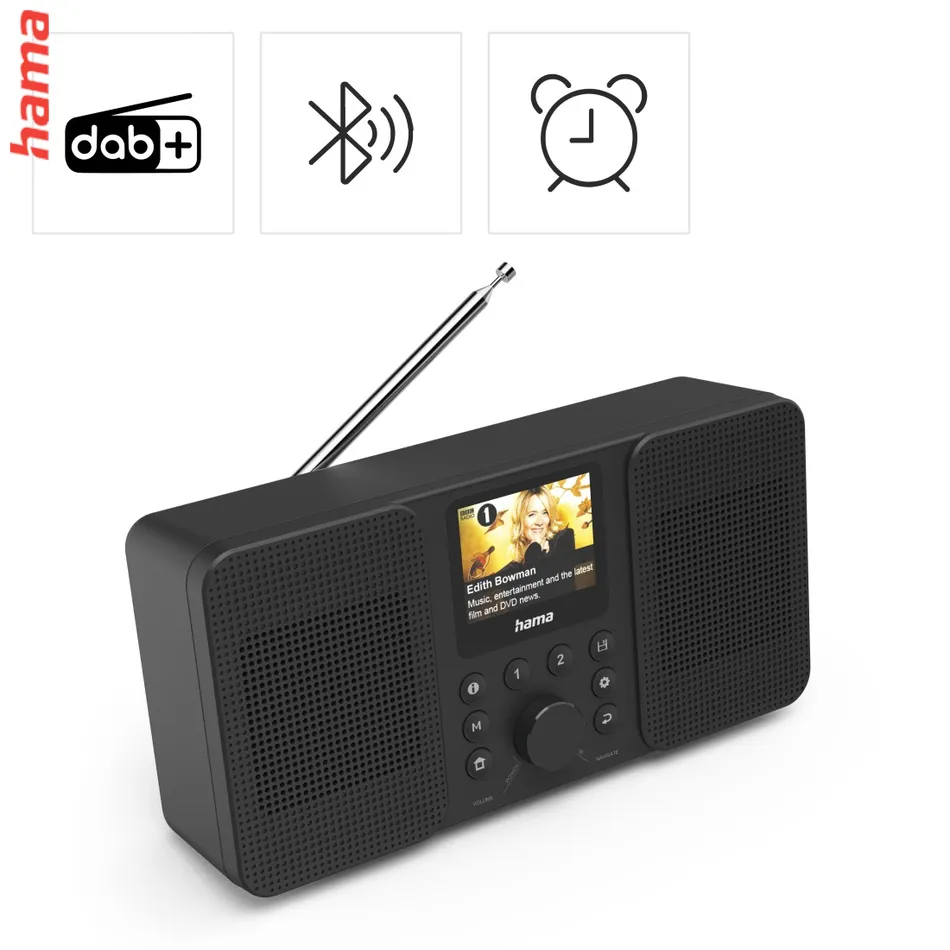 Hama digitálne a internetové rádio DIR3300SBT, FM/DAB/DAB+/Bluetooth, čierne, ovládanie App