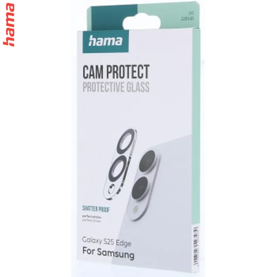Hama Cam Protect, ochranné sklo fotoaparátu pre Samsung Galaxy S25 Edge, priehľadné