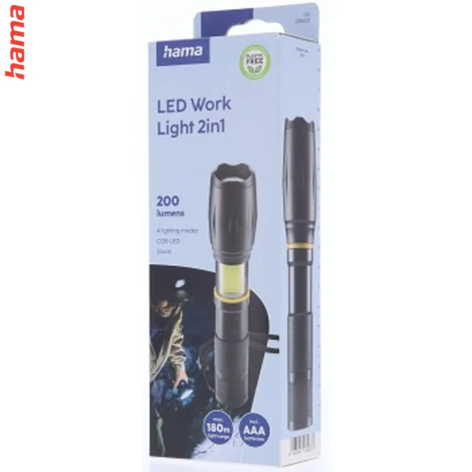Hama Basic FL-92, LED baterka, čierna