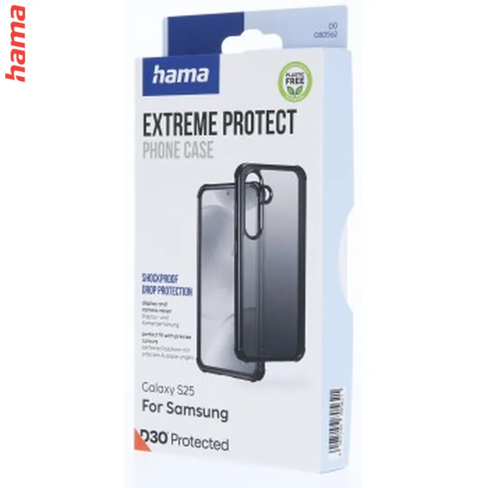 Hama Extreme Protect, kryt pre Samsung Galaxy S25, materiál D3O®, čierny